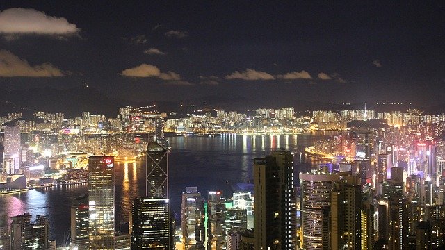 pohled na Hongkong